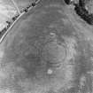 Drummondernoch, oblique aerial view, taken from the SW, centred on the cropmarks of a fort.