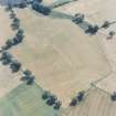 Strageath, oblique aerial view, taken from the NW, centred on cropmarks of the Roman Fort and Annexe.