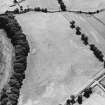 Lagg, oblique aerial view, taken from the NNE, centred on a complex of cropmarks which include a barrow, square barrow and pits.
