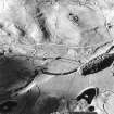 Pitmackie and Leachan, oblique aerial view, taken from the SSE, showing the remains of five farmsteads across the photograph.