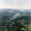 General oblique aerial view looking over Loch Tummel towards Loch Rannoch and the Grampian mountains, taken from the ENE.