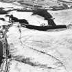 Oblique aerial view centred on the remains of the field system, taken from the NW.