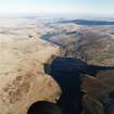 General oblique aerial view looking across the upper and lower reservoirs, taken from the W.