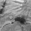 Aerial photograph showing the henge at North Mains, Strathallan.