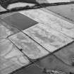 Oblique aerial view centred on the cropmarks of the Roman Temporary Camp, rig and palaeochanels, taken from the S.