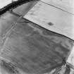 Forteviot Roman Temporary Camp, oblique aerial view, taken from the SSW, centred on the cropmarks of the NW corner of the camp.