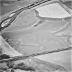 Forteviot, oblique aerial view, taken from the S, centred on the cropmarks of the SW corner of the Roman Temporary Camp and on rig.