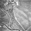 Leadketty, oblique aerial view, taken from the ESE, centred on the cropmarks of an enclosure and parts of a pit-defined enclosure.