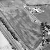 Oblique aerial view centred on linear cropmarks, taken from the SW.