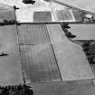 Oblique aerial view centred on the cropmarks of the possible Roman watch tower, taken from the SSE.