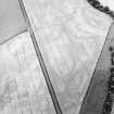 Oblique aerial view centred on the cropmarks of the enclosure, taken from the ESE.