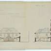 Photographic copy of drawing showing sections of existing building (Drawing no 2).