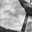 Oblique aerial view centred on the cropmarks of the E side of the Roman Temporary Camp, taken from the  SE.