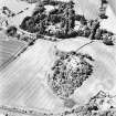 Hilton House, oblique aerial view, taken from the SW, centred on the cropmarks of a fort.