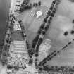 Oblique aerial view centred on the excavations of the Cromwellian fort, taken from the N.