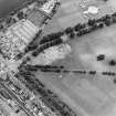 Oblique aerial view centred on the excavations of the Cromwellian fort, taken from the NW.