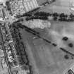 Oblique aerial view centred on the excavations of the Cromwellian fort, taken from the WNW.