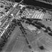 Oblique aerial view centred on the excavations of the Cromwellian fort, taken from the W.