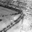 Oblique aerial view centred on the excavations of the Cromwellian fort, taken from the SE.