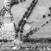 Oblique aerial view centred on the excavations of the Cromwellian fort, taken from the N.