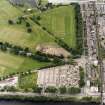 Oblique aerial view centred on the excavations of the Cromwellian fort, taken from the E.