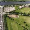 Oblique aerial view centred on the excavations of the Cromwellian fort, taken from the W.