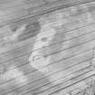 Oblique aerial view of Grangemount centred on the cropmarks of an unenclosed settlement and souterrains, taken from the W.