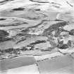 General aerial view of possible quarry remains at Claybrigs, taken from the NNW.