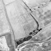 Oblique aerial view of Kirktonbarns cropmark complex, taken from the SSW.