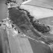 Oblique aerial photograph of Milton, Leuchars and Pusk Wood centred on cropmarks, taken from the N. The cropmarks of cultivation remains, a possible souterrain and a sunken floored house are situated to the W. A Cropmark complex is situated to the NE, in the bottom left corner of the photograph.