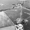 Oblique aerial view of cropmarks of rig, taken from the W.