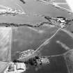 Oblique aerial view of cropmarks of rig, taken from the WSW.