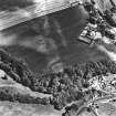 Ironshill, oblique aerial view, taken from the SSE, centred on the cropmarks of an unenclosed settlement.