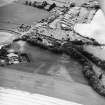 Ravensby House, oblique aerial view, taken from the N, centered on the cropmarks of a possible fort.