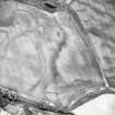 Oblique aerial view centred on the cropmarks of the barrows, ring-ditches and linear cropmarks, taken from the N.