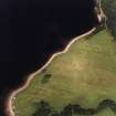 Oblique aerial view centred on the site of the chapel, taken from the S.