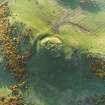 Aerial photograph of Howmoor Dun and cultivation remains.