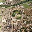 Oblique aerial view of Kilwinning, centred on Kilwinning Abbey, taken from the W.