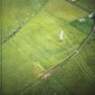 Oblique aerial view centred on the parchmarks of the plantation enclosure and trackway, taken from the NE.