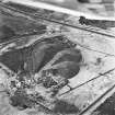 Calderhead Colliery and Easter Baton, oblique aerial view, taken from the SE, showing the three bings of Calderhead Colliery coal mine in the centre of the photograph, and Easter Baton open-cast mine in the top right-hand corner.