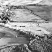 Oblique aerial view centred on the remains of rig with further rig adjacent, taken from the WNW.