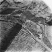 Salterhill, Drumclair and Airdriemain, oblique aerial view, taken from the NW, showing Salterhill coal mine and an adjoining railway in the bottom half of the photograph overlying an area of rig at Airdriemain, and the remains of miners' rows at Drumclair in the top right-hand corner.