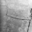Oblique aerial view centred on the cropmarks of the Roman temporary camp, taken from the E.