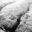 Oblique aerial view of Third Inchna Burn centred on an archaeological landscape, taken from the S.