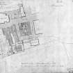 Photographic copy of drawing showing street plan for proposal to re-locate Trinity College Church
Insc:'Bank of Scotland's Property, High Street, Drawings showing the proposed New Street &c.'
s:'131 George Street' Dated:'5 February 1855'. Black ink and colour wash. Scale 1":90'