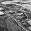 Polkemmet Colliery, oblique aerial view, taken from the E, showing the area of the coal mine across the photograph.