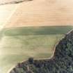 Inveravon, oblique aerial view, taken from the WSW, centred on the cropmarks of Roman Temporary Camps.