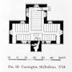 Plan of Carrington Church, 1710. Fig 16 page 58, from 'The Architecture of Scottish Post Reformation Churches 1560-1843', 1957, revised copy 2000.