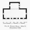 Plan of Dranie Church 1654-75. Fig 14 page 56, from 'The Architecture of Scottish Post Reformation Churches 1560-1843', 1957, revised copy 2000.