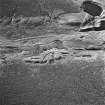 Cobbinshaw, oblique aerial view, taken from the NE, showing the Tarbrax  Branch of the Caledonian Railway running between South Cobbinshaw coal mine in the centre, and flooded brick works in the top right-hand corner of the photograph.